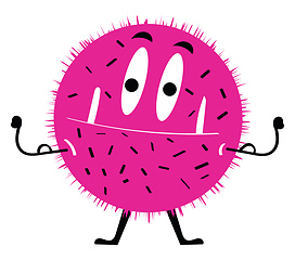 Image showing Painting of a brutal pink monster vector or color illustration