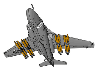 Image showing A Warplane or slip fighter toy vector or color illustration