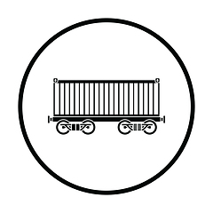 Image showing Railway cargo container icon