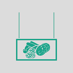 Image showing Sausages market department icon