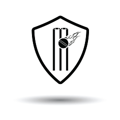 Image showing Cricket shield emblem icon