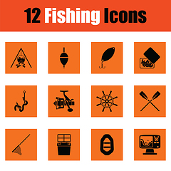 Image showing Fishing icon set