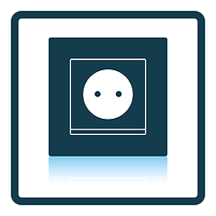 Image showing Europe electrical socket icon