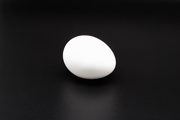 Image showing White egg on black.