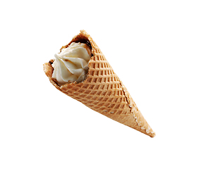 Image showing Wafer cone ice cream.