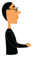 Image showing Image of black suit, vector or color illustration.