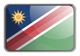 Image showing Vector illustration of Namibia flag on white background.