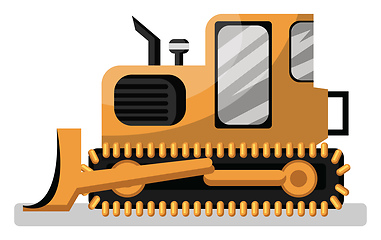 Image showing Cartoon style yellow loader vector illustration on white backgro