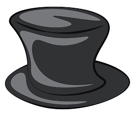 Image showing Black magician cartoon hat vector or color illustration