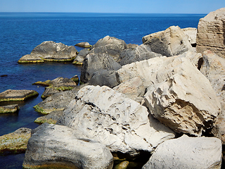 Image showing Cliffs by the sea.