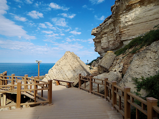 Image showing Rock trail in Aktau.