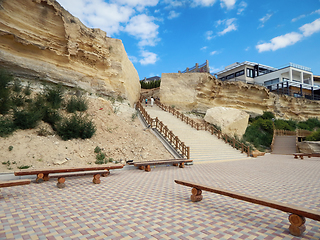 Image showing Observation platform on the rocks.