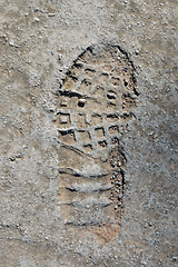 Image showing footprint on concrete texture