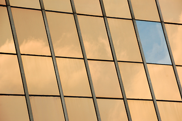 Image showing glass facade panel background