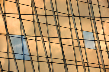 Image showing glass panel facade windows background