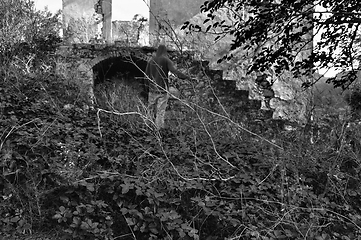 Image showing man abandoned house