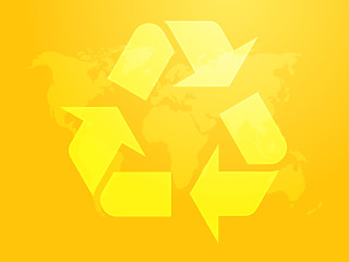 Image showing Recycling eco symbol