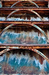 Image showing old rusty iron staircase