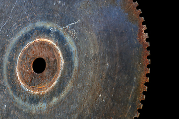 Image showing rusty saw blade cutting wheel