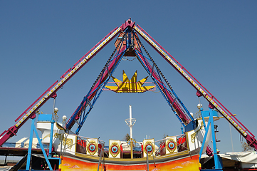 Image showing swing in amusement park