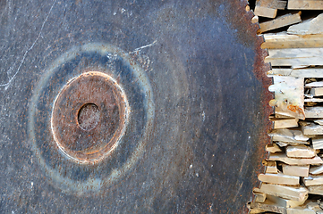 Image showing vintage marble cutting wheel