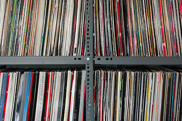 Image showing vinyl records storage