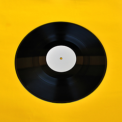 Image showing vinyl record white label promo