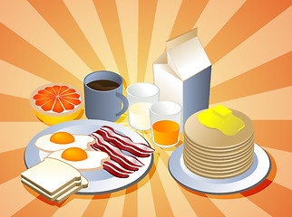 Image showing Complete breakfast