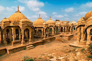 Image showing Bada Bagh cenotaphs Hindu tomb mausoleum . Jaisalmer, Rajasthan, India