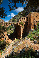 Image showing Riuns of Katholiko monastery, Chania region on Crete island, Greece