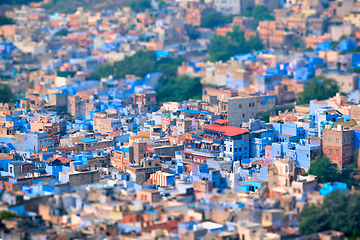 Image showing Aerial view of Jodhpur Blue City. Jodphur, Rajasthan, India