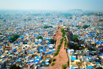 Image showing Aerial view of Jodhpur Blue City. Jodphur, Rajasthan, India