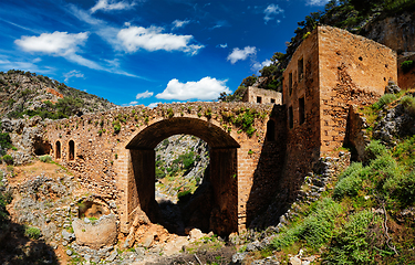 Image showing Riuns of Katholiko monastery, Chania region on Crete island, Greece