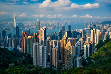 Image showing Hong Kong skyscrapers skyline cityscape view