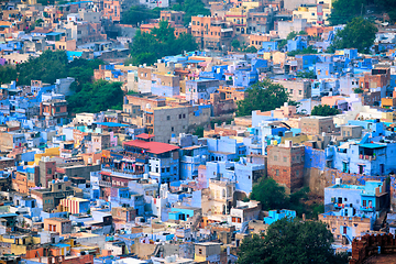 Image showing Aerial view of Jodhpur Blue City. Jodphur, Rajasthan, India