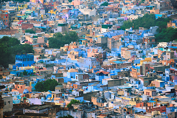 Image showing Aerial view of Jodhpur Blue City. Jodphur, Rajasthan, India