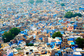 Image showing Aerial view of Jodhpur Blue City. Jodphur, Rajasthan, India