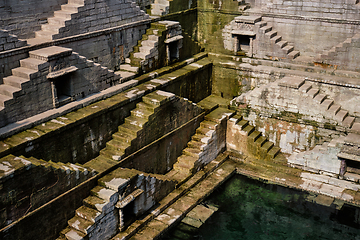 Image showing Toorji Ka Jhalra Bavdi stepwell. Jodhpur, Rajasthan, India