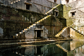 Image showing Toorji Ka Jhalra Bavdi stepwell. Jodhpur, Rajasthan, India