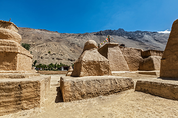 Image showing Tabo monastery in Tabo village, Spiti Valley, Himachal Pradesh, India