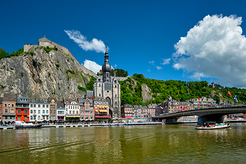 Image showing View of picturesque Dinant town. Belgium