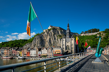 Image showing View of picturesque Dinant town. Belgium