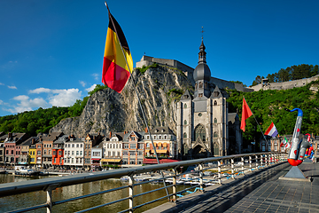 Image showing View of picturesque Dinant town. Belgium