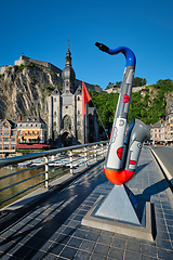 Image showing View of picturesque Dinant town. Belgium