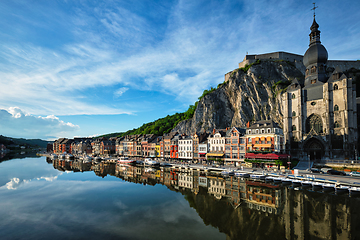 Image showing View of picturesque Dinant town. Belgium