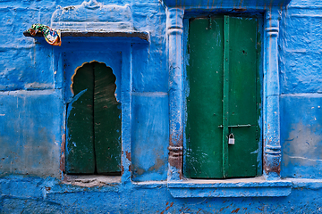 Image showing Blue houses in streets of of Jodhpur