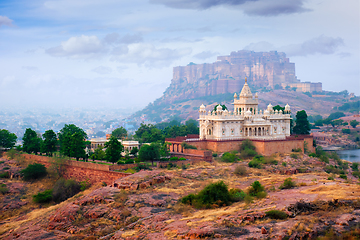 Image showing Jaswanth Thada mausoleum, Jodhpur, Rajasthan, India