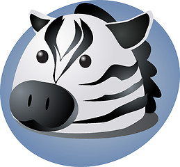 Image showing Cartoon zebra