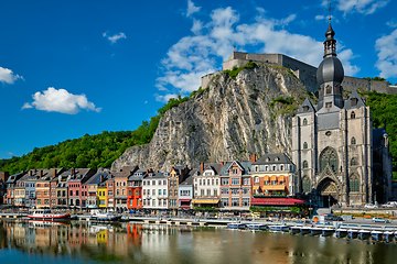 Image showing View of picturesque Dinant town. Belgium