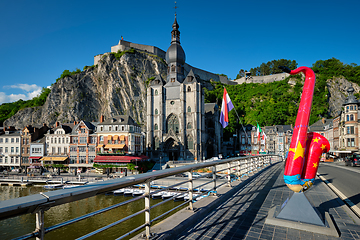 Image showing View of picturesque Dinant town. Belgium